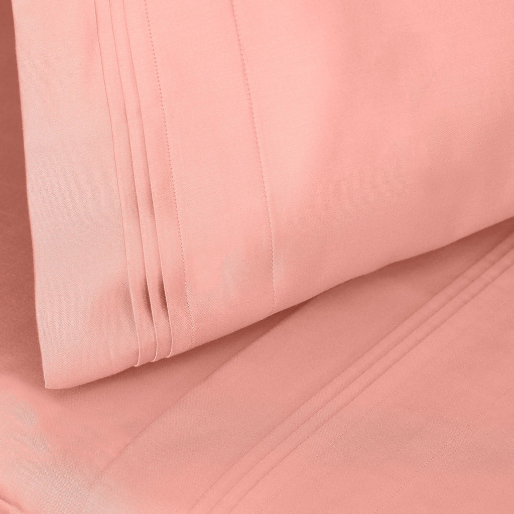 Parure de draps unie en coton égyptien de qualité supérieure 1000 fils au pouce carré avec poche profonde