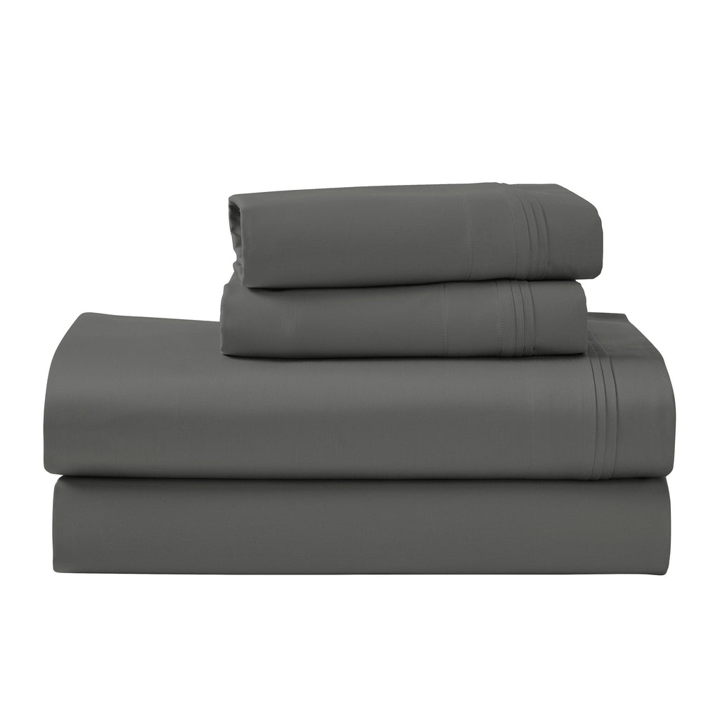 Parure de draps unie en coton égyptien de qualité supérieure 1000 fils au pouce carré avec poche profonde