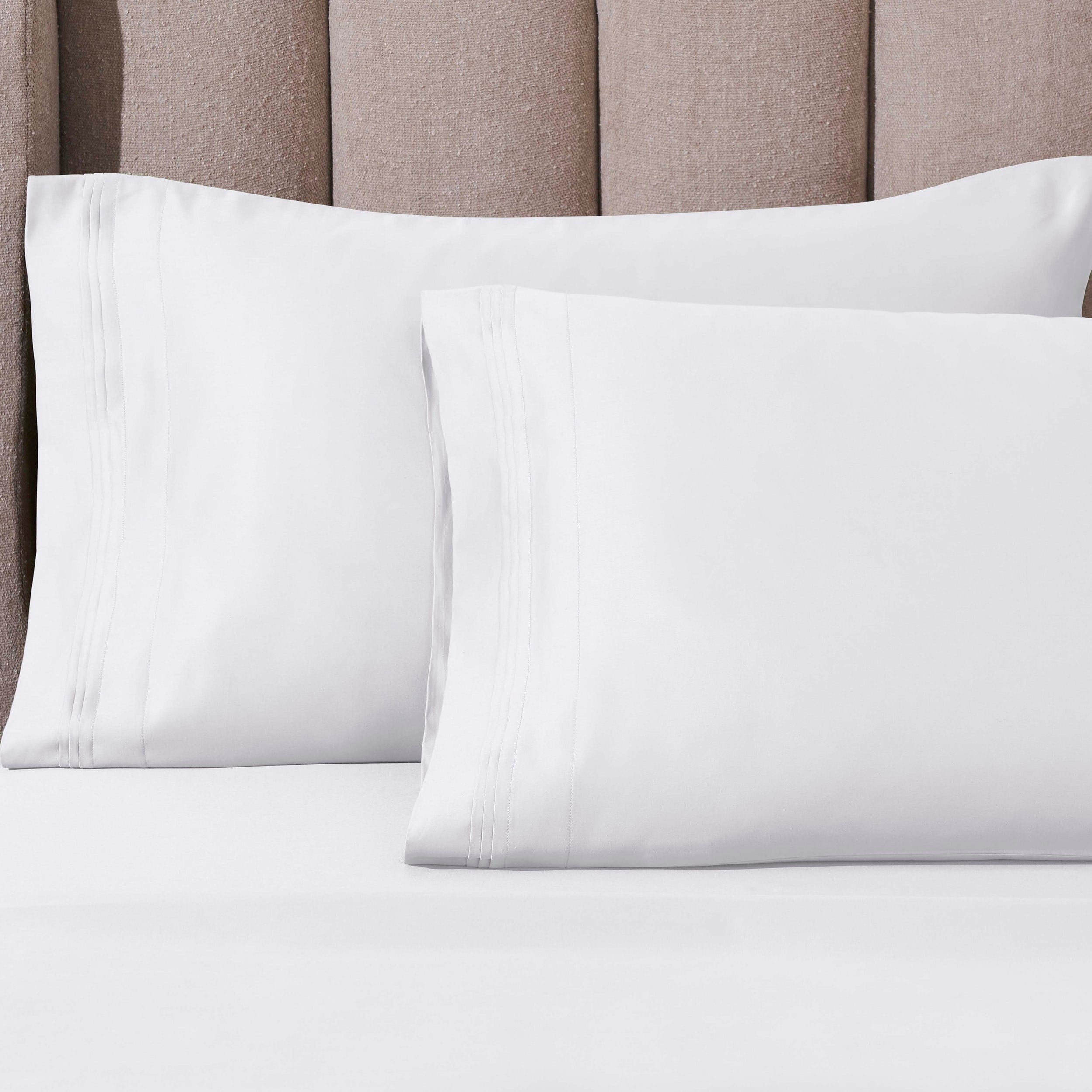 Parure de draps unie en coton égyptien de qualité supérieure 1000 fils au pouce carré avec poche profonde