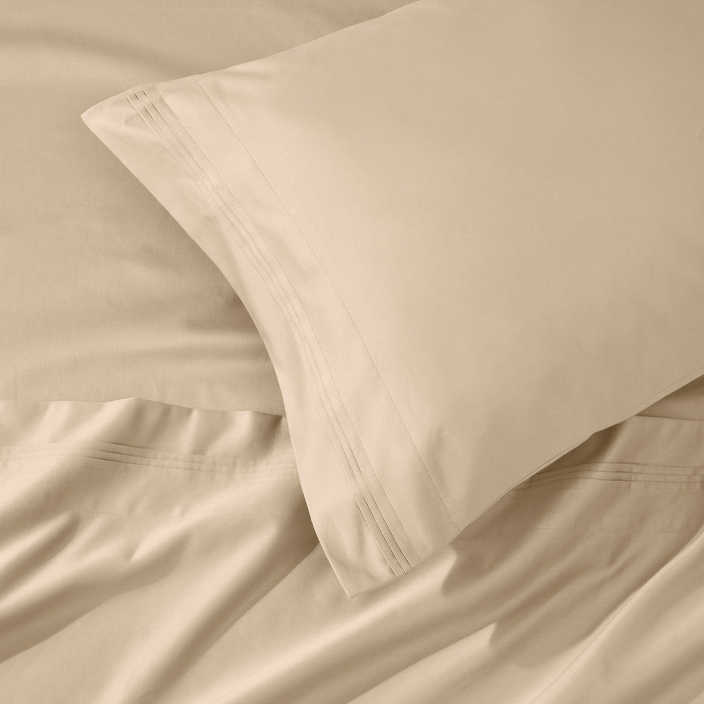 Parure de draps unie en coton égyptien de qualité supérieure 1000 fils au pouce carré avec poche profonde