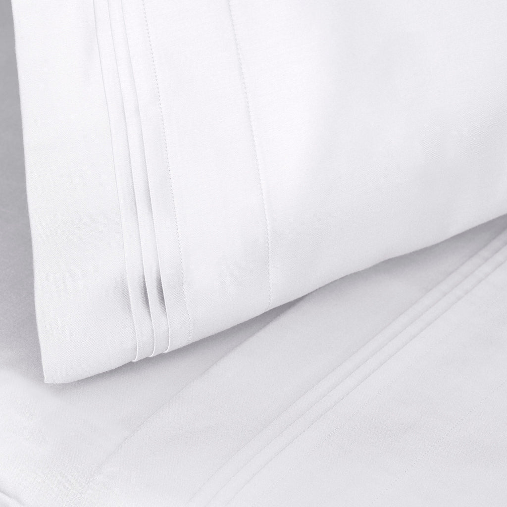 Parure de draps unie en coton égyptien de qualité supérieure 1000 fils au pouce carré avec poche profonde