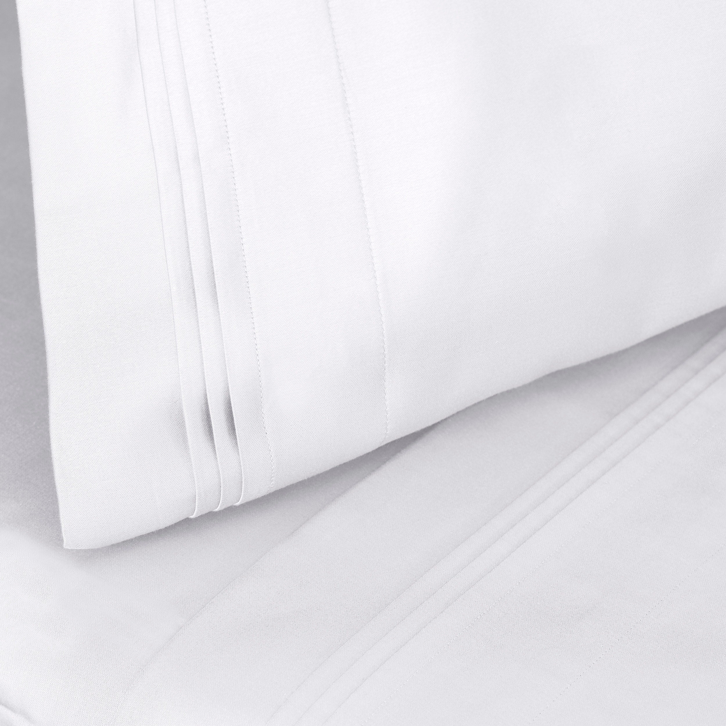 Parure de draps unie en coton égyptien de qualité supérieure 1000 fils au pouce carré avec poche profonde