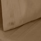 Parure de draps unie en coton égyptien de qualité supérieure 1000 fils au pouce carré avec poche profonde