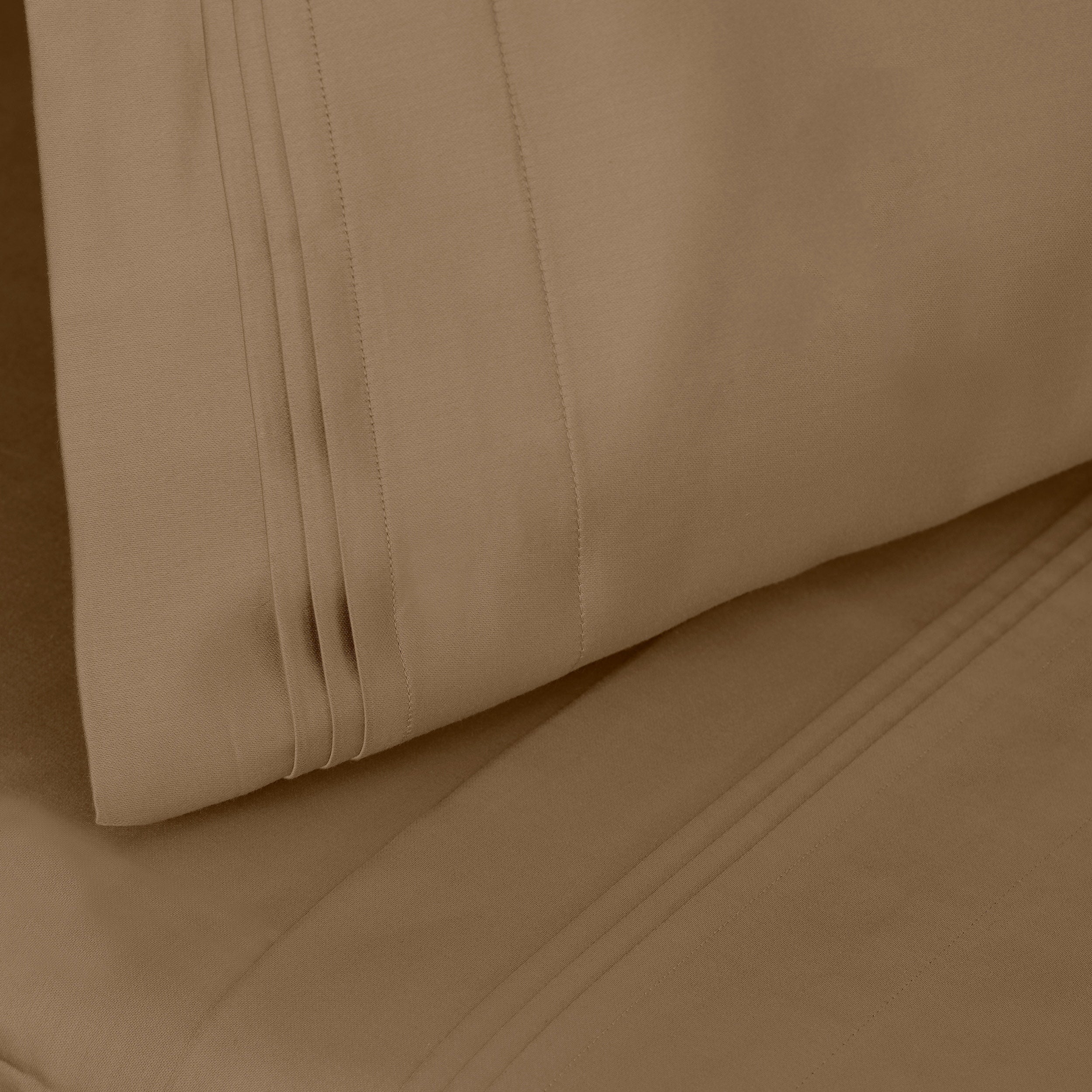 Parure de draps unie en coton égyptien de qualité supérieure 1000 fils au pouce carré avec poche profonde