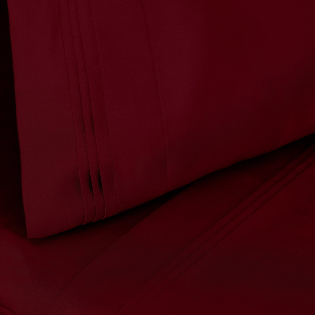 Parure de draps unie en coton égyptien de qualité supérieure 1000 fils au pouce carré avec poche profonde