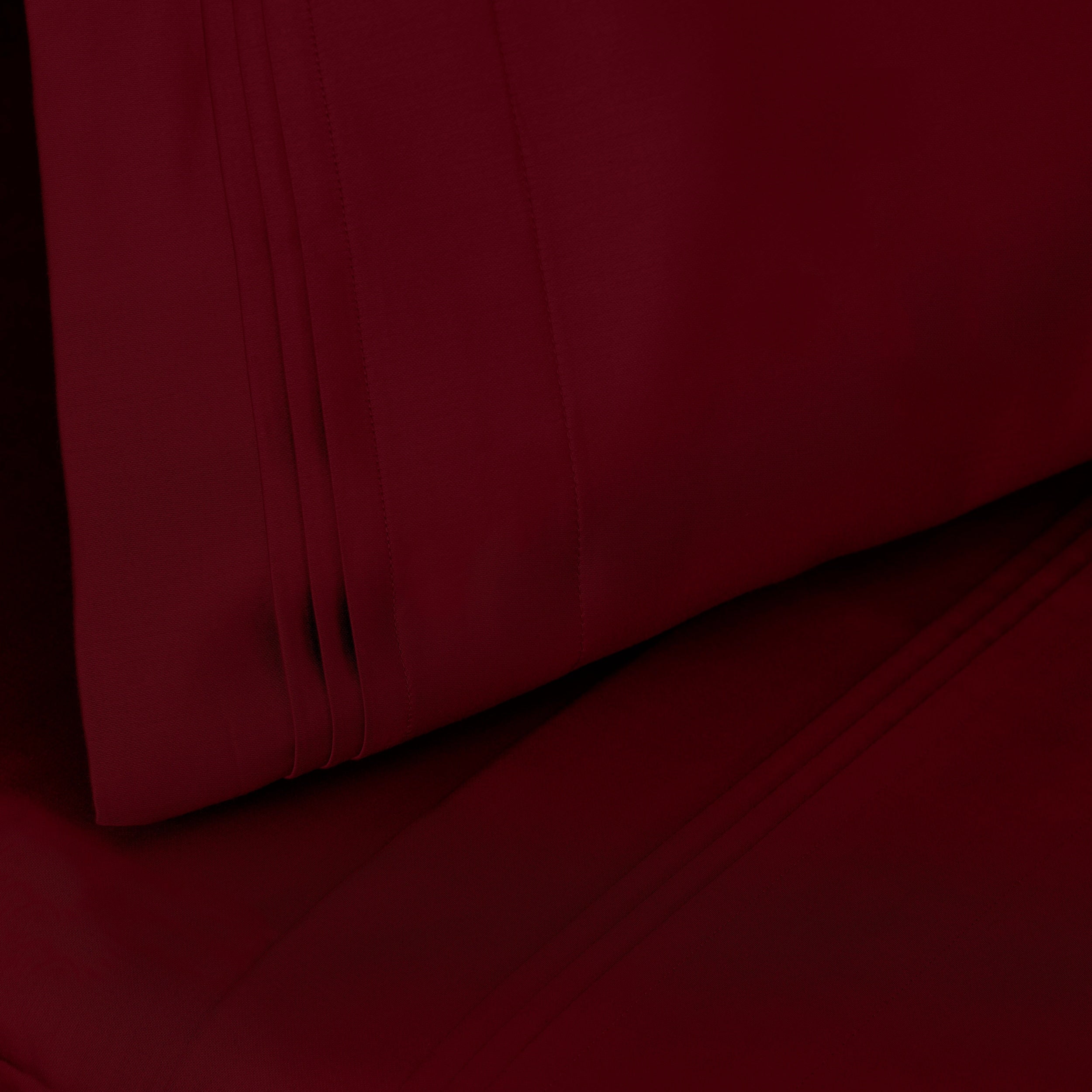 Parure de draps unie en coton égyptien de qualité supérieure 1000 fils au pouce carré avec poche profonde