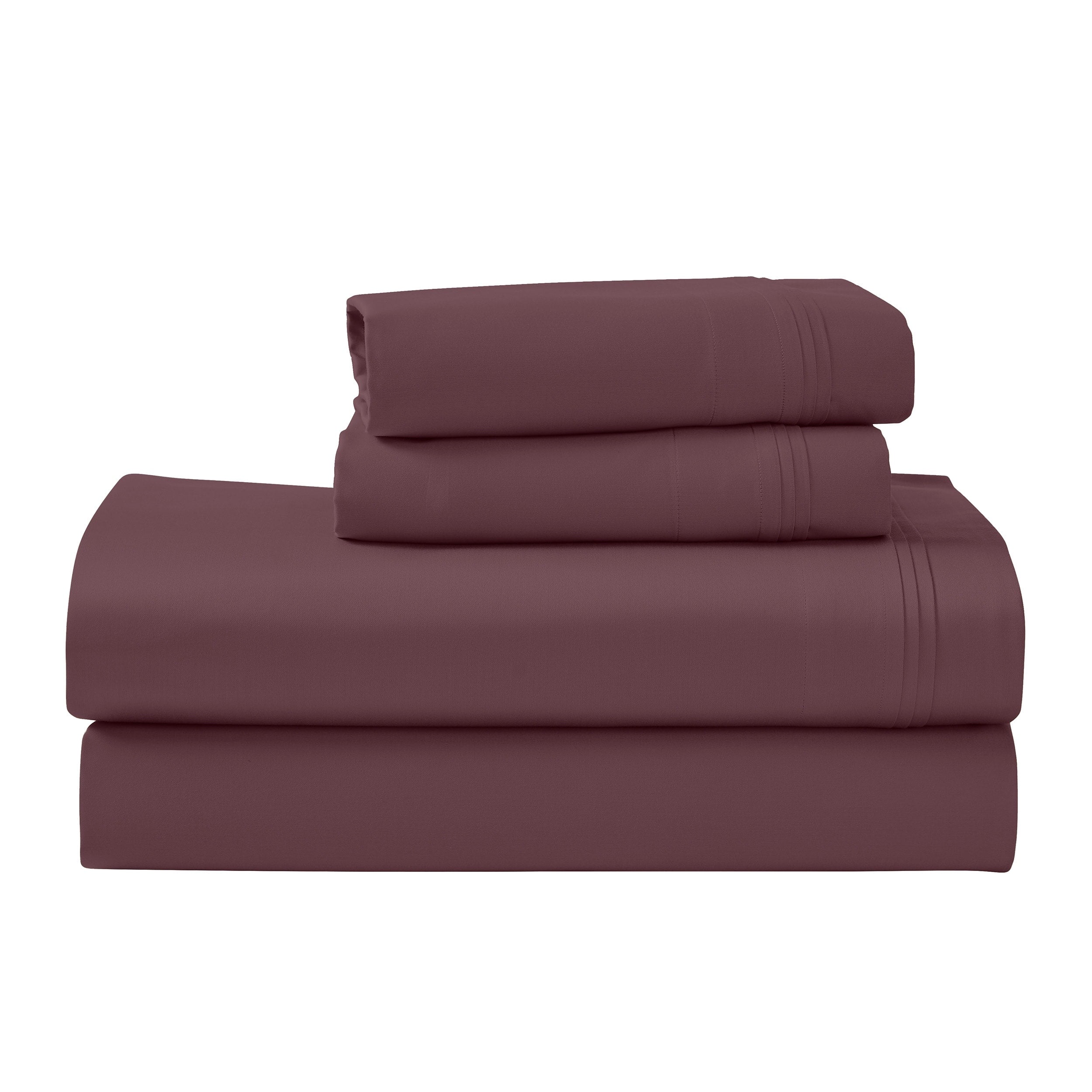 Parure de draps unie en coton égyptien de qualité supérieure 1000 fils au pouce carré avec poche profonde