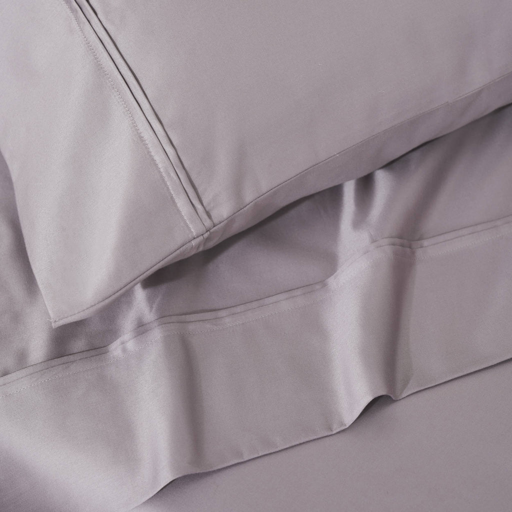 Parure de draps unie écologique en coton égyptien de qualité supérieure 1 200 fils