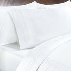 Parure de draps unie écologique en coton égyptien de qualité supérieure 1 200 fils