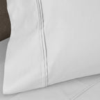 Parure de draps unie écologique en coton égyptien de qualité supérieure 1 200 fils