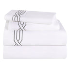 Parure de draps unie écologique en coton égyptien de qualité supérieure 1 200 fils