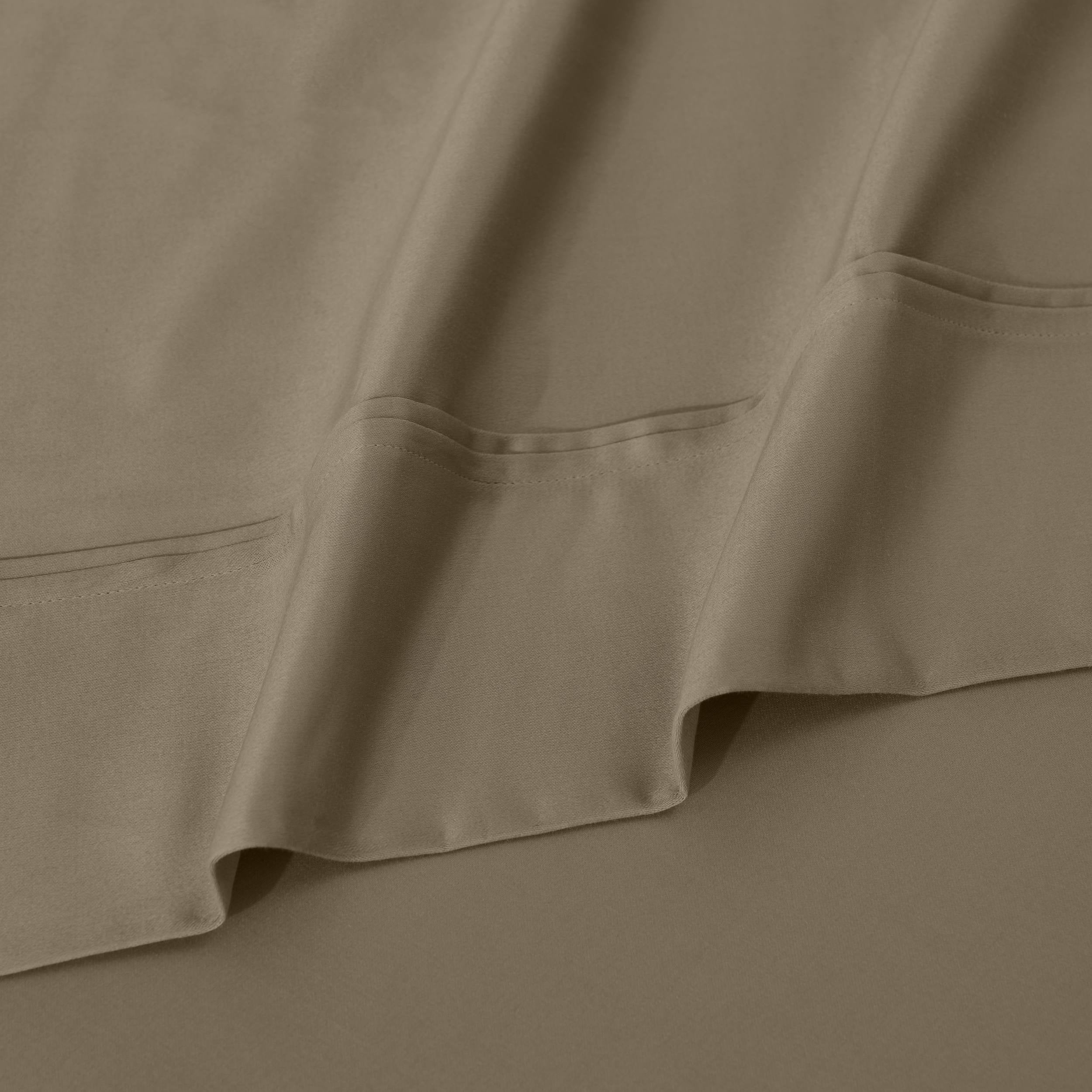 Parure de draps unie écologique en coton égyptien de qualité supérieure 1 200 fils