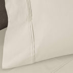 Parure de draps unie écologique en coton égyptien de qualité supérieure 1 200 fils