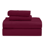 Parure de draps unie écologique en coton égyptien de qualité supérieure 1 200 fils