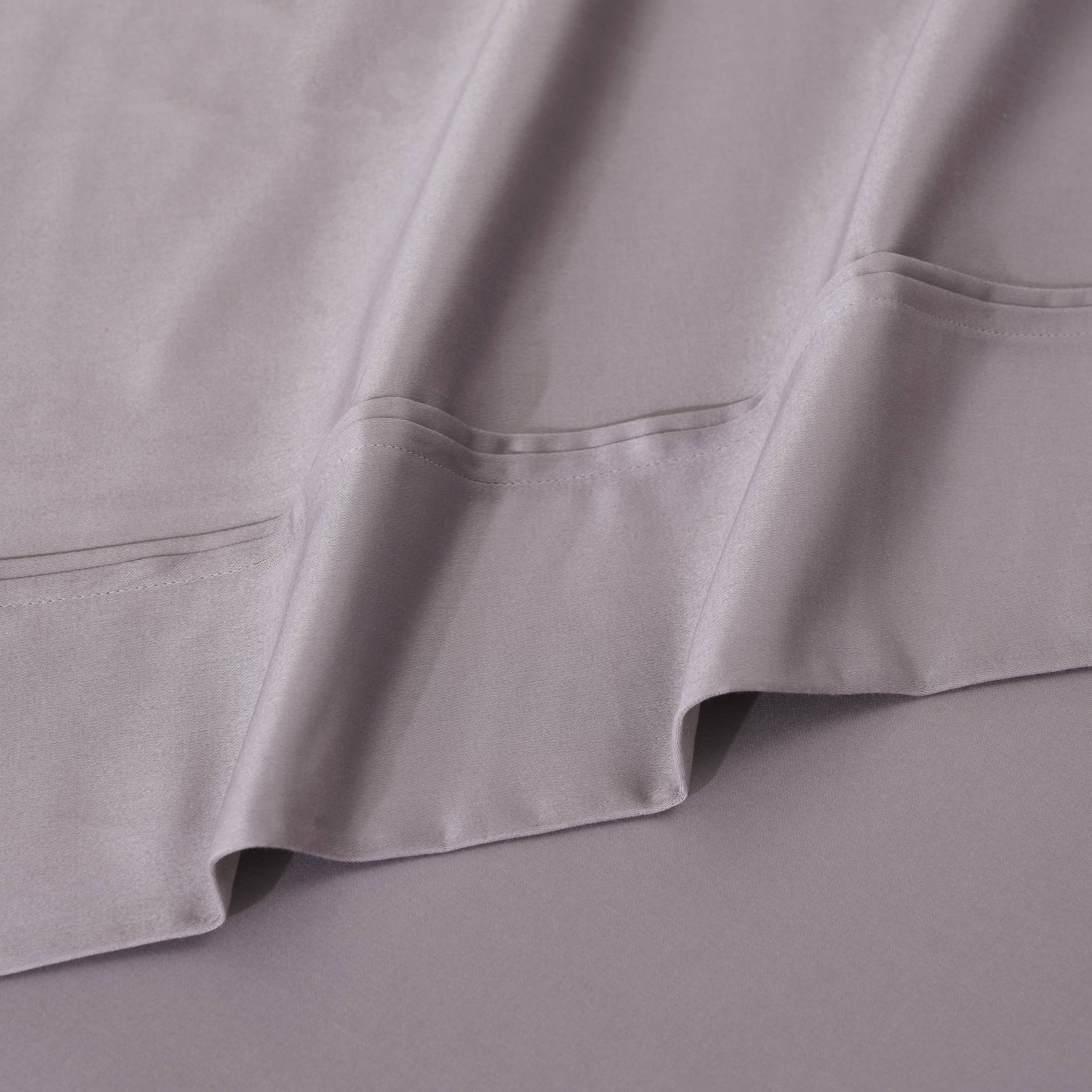 Parure de draps unie écologique en coton égyptien de qualité supérieure 1 200 fils