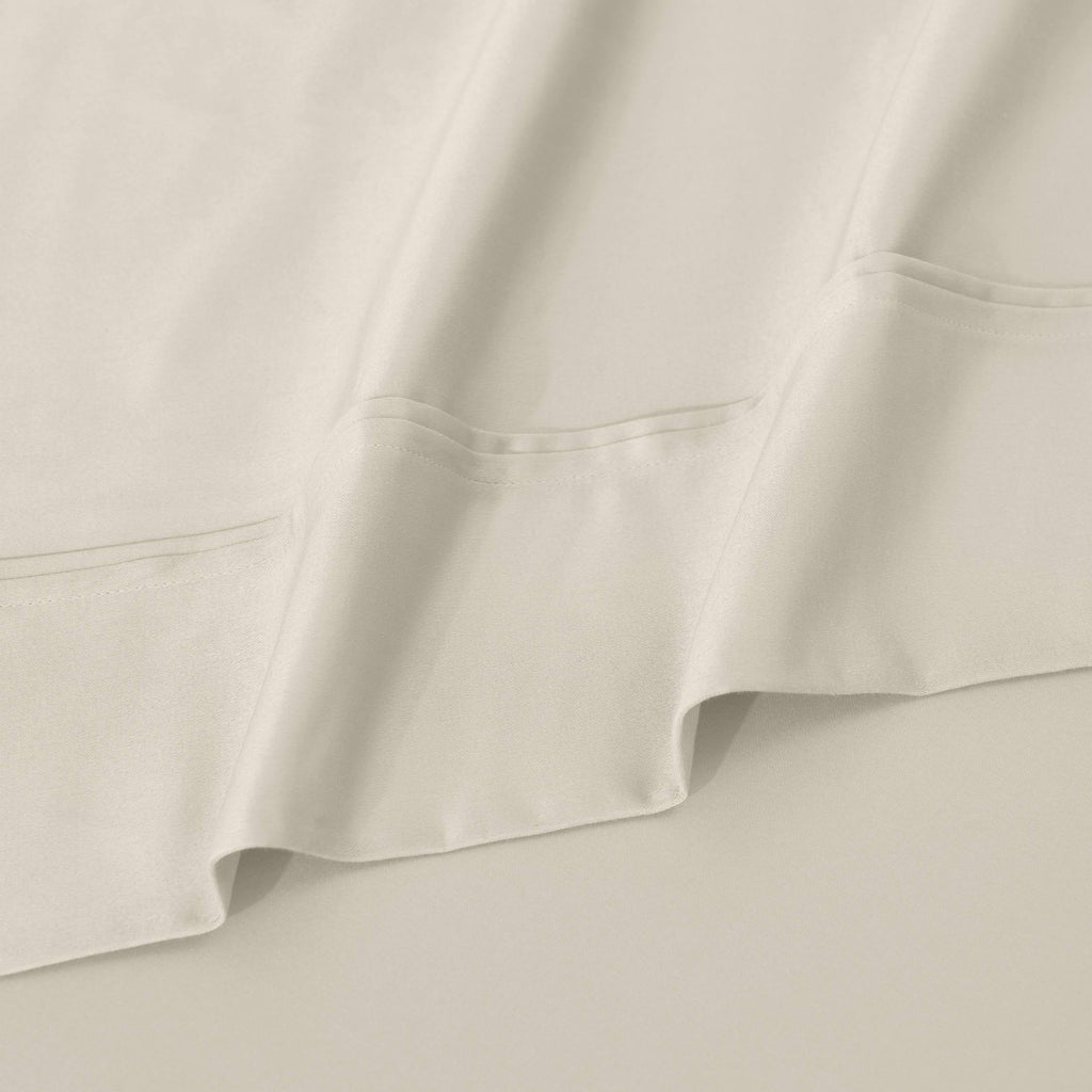 Parure de draps unie écologique en coton égyptien de qualité supérieure 1 200 fils