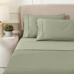 Parure de draps unie écologique en coton égyptien de qualité supérieure 1 200 fils
