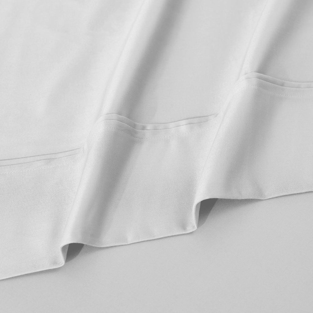 Parure de draps unie écologique en coton égyptien de qualité supérieure 1 200 fils