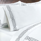 Parure de draps unie écologique en coton égyptien de qualité supérieure 1 200 fils