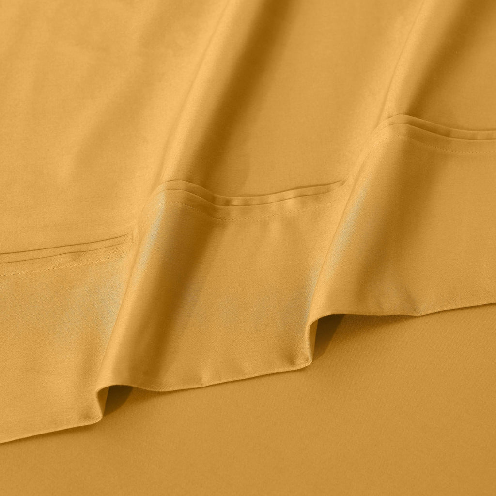 Parure de draps unie écologique en coton égyptien de qualité supérieure 1 200 fils