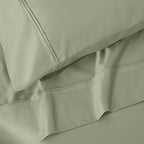 Parure de draps unie écologique en coton égyptien de qualité supérieure 1 200 fils