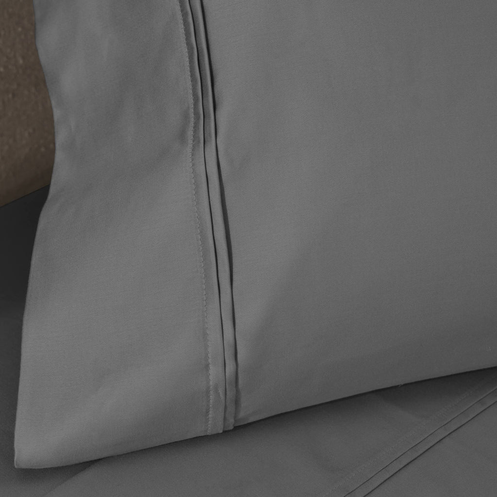 Parure de draps unie écologique en coton égyptien de qualité supérieure 1 200 fils