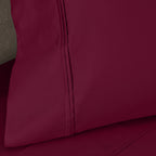 Parure de draps unie écologique en coton égyptien de qualité supérieure 1 200 fils