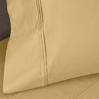 Parure de draps unie écologique en coton égyptien de qualité supérieure 1 200 fils