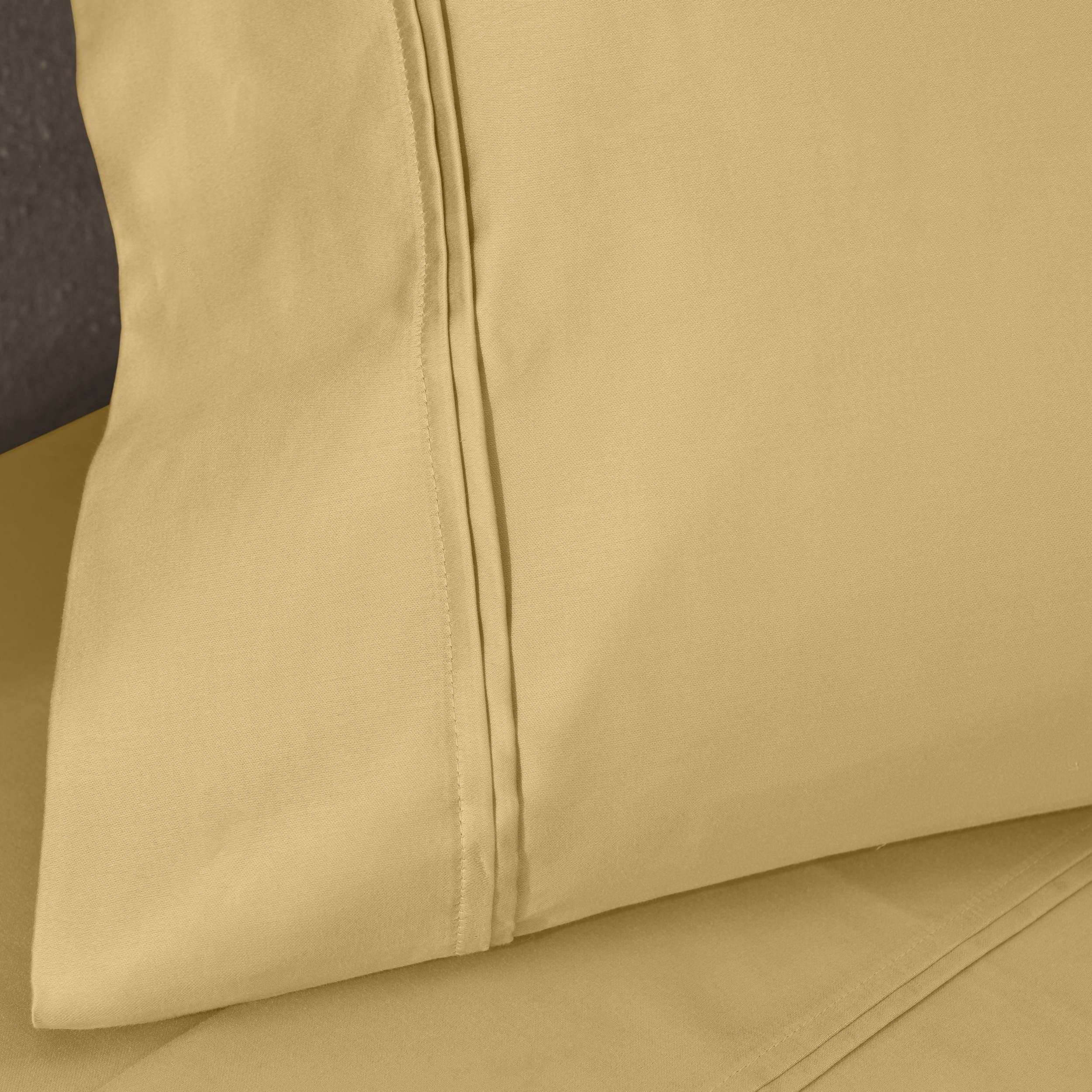 Parure de draps unie écologique en coton égyptien de qualité supérieure 1 200 fils