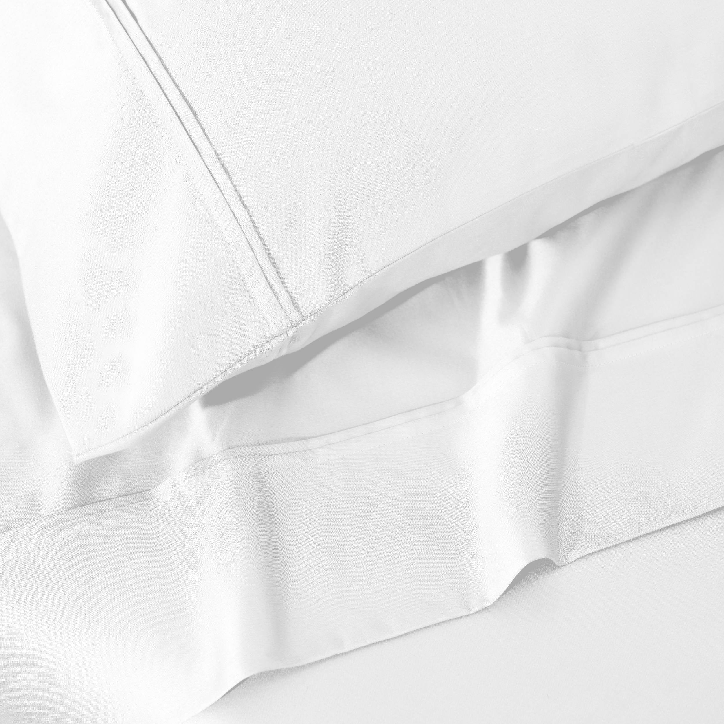 Parure de draps unie écologique en coton égyptien de qualité supérieure 1 200 fils
