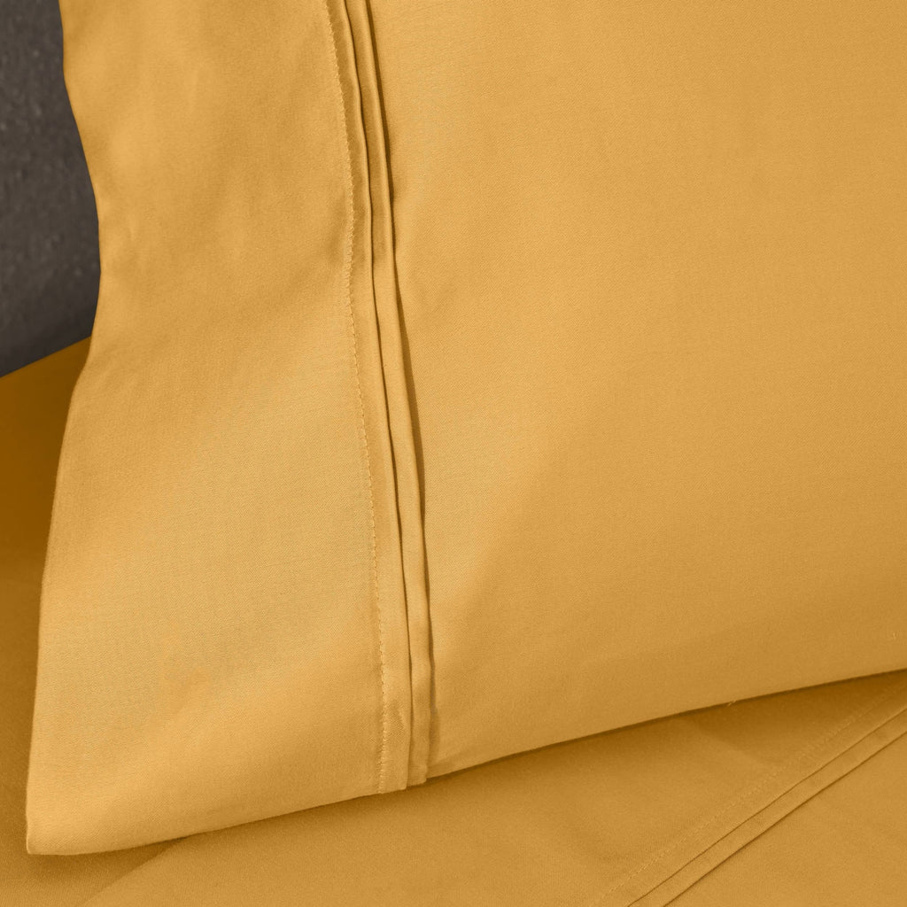 Parure de draps unie écologique en coton égyptien de qualité supérieure 1 200 fils