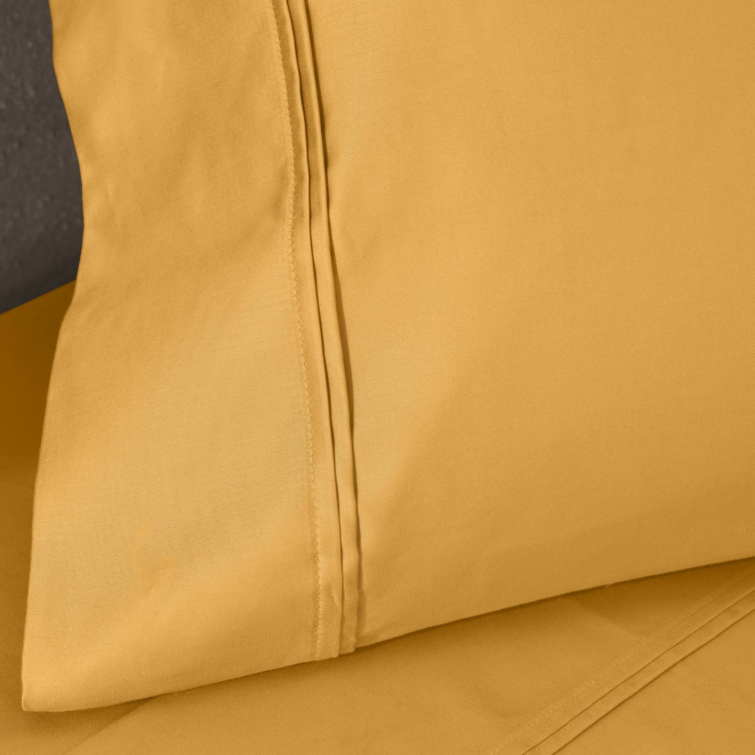 Parure de draps unie écologique en coton égyptien de qualité supérieure 1 200 fils
