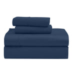 Parure de draps unie écologique en coton égyptien de qualité supérieure 1 200 fils