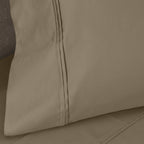 Parure de draps unie écologique en coton égyptien de qualité supérieure 1 200 fils