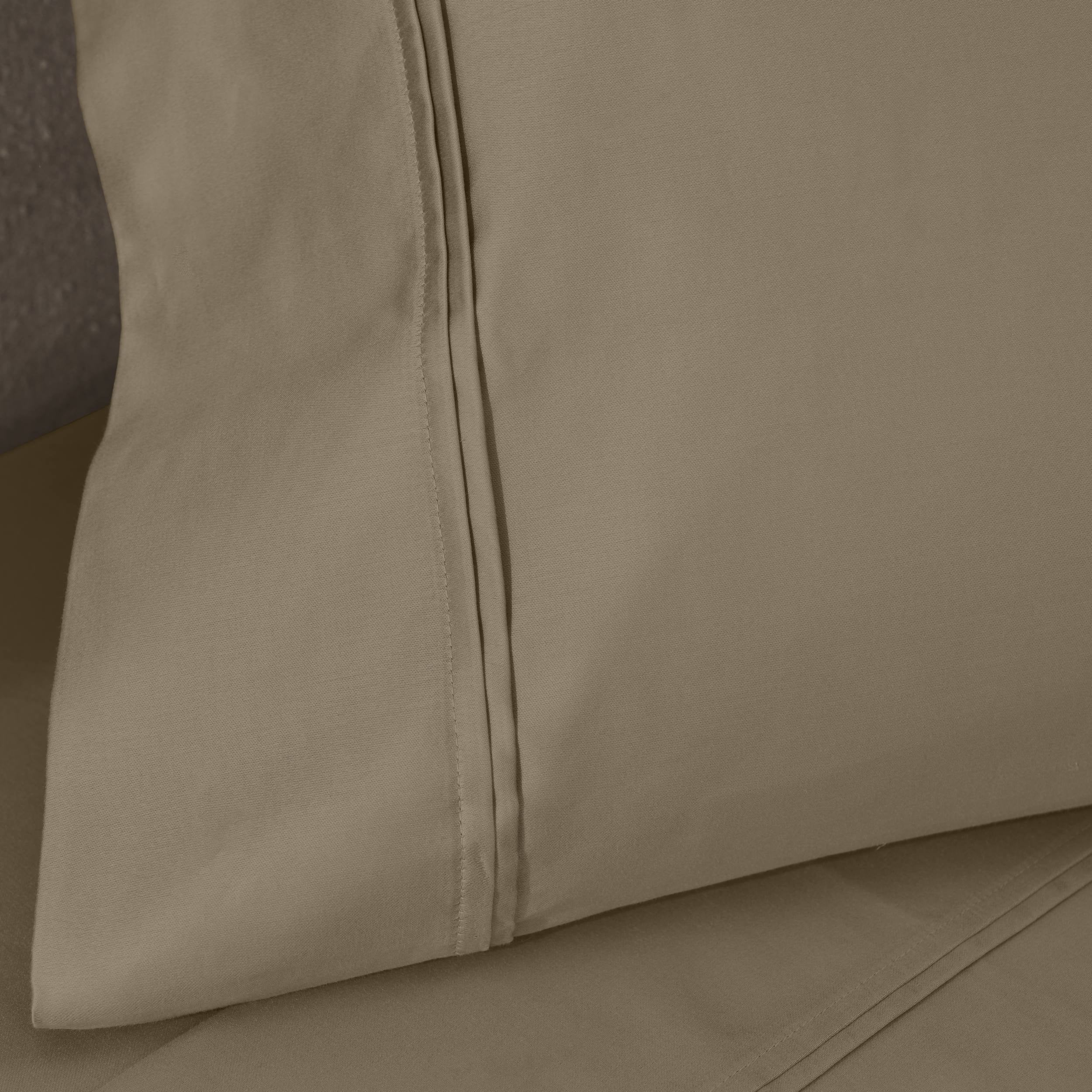 Parure de draps unie écologique en coton égyptien de qualité supérieure 1 200 fils