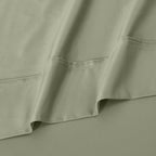 Parure de draps unie écologique en coton égyptien de qualité supérieure 1 200 fils