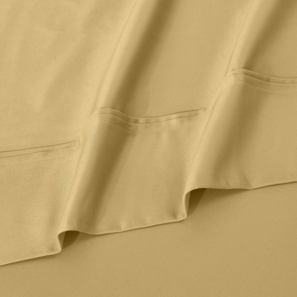 Parure de draps unie écologique en coton égyptien de qualité supérieure 1 200 fils