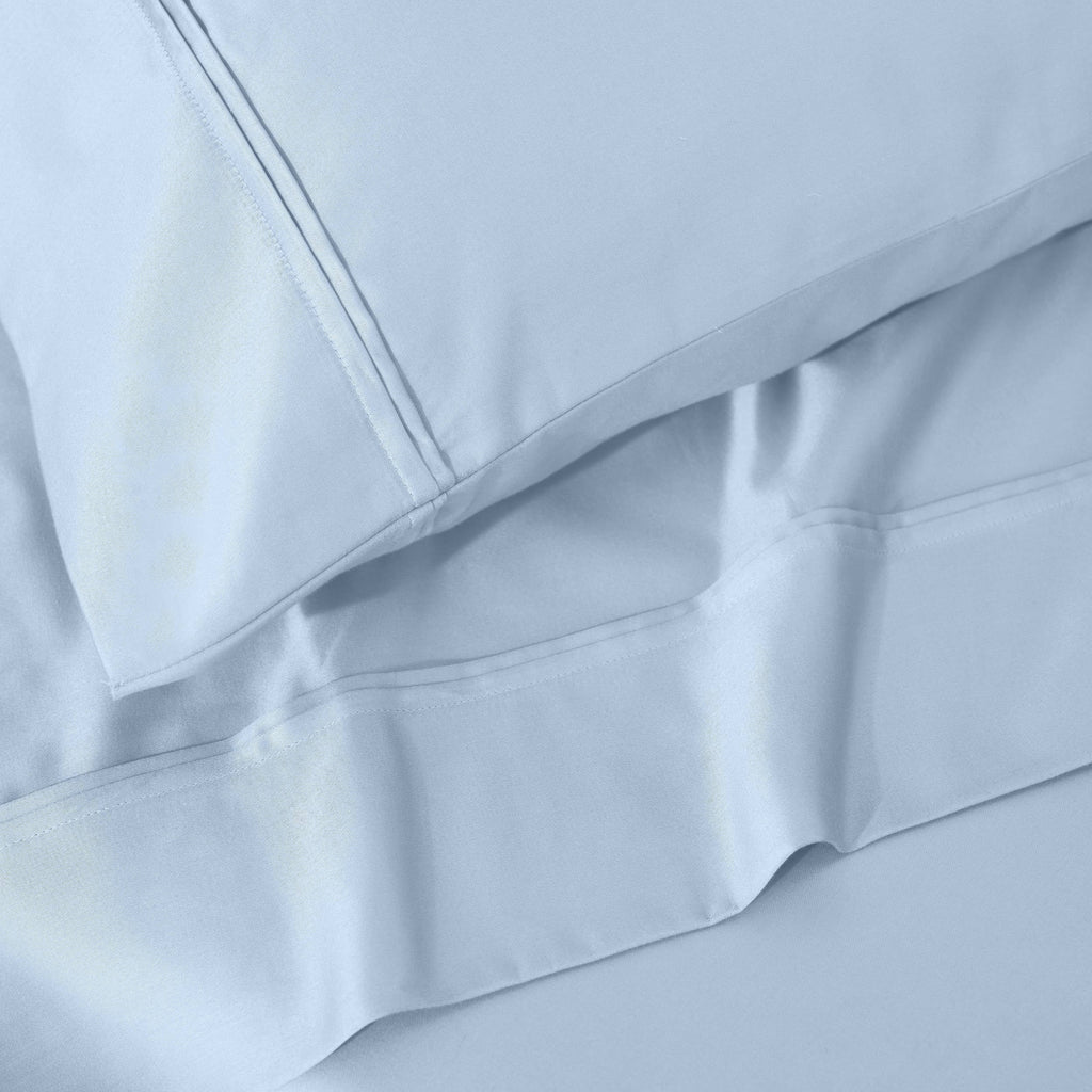 Parure de draps unie écologique en coton égyptien de qualité supérieure 1 200 fils