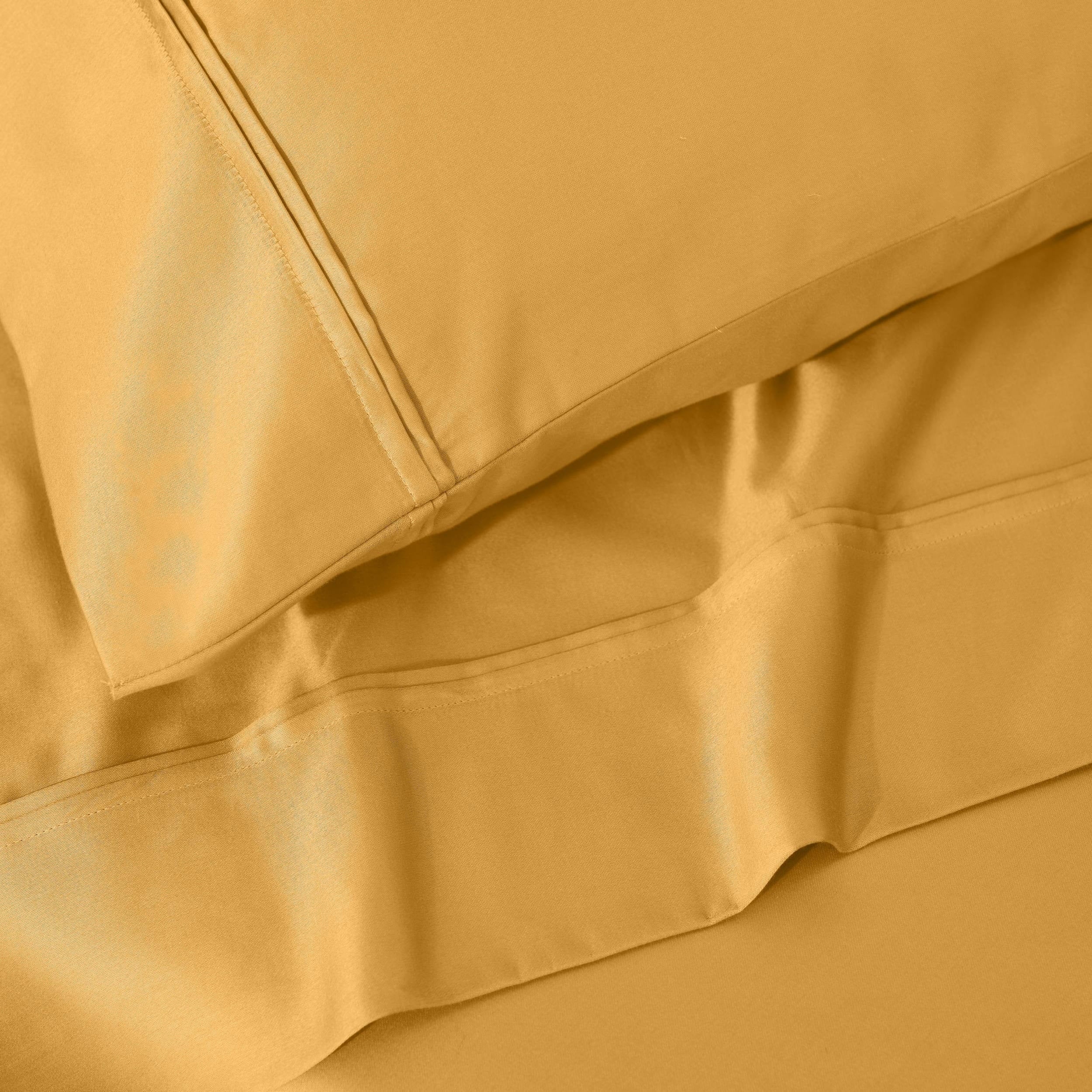 Parure de draps unie écologique en coton égyptien de qualité supérieure 1 200 fils