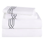 Parure de draps unie écologique en coton égyptien de qualité supérieure 1 200 fils
