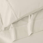 Parure de draps unie écologique en coton égyptien de qualité supérieure 1 200 fils