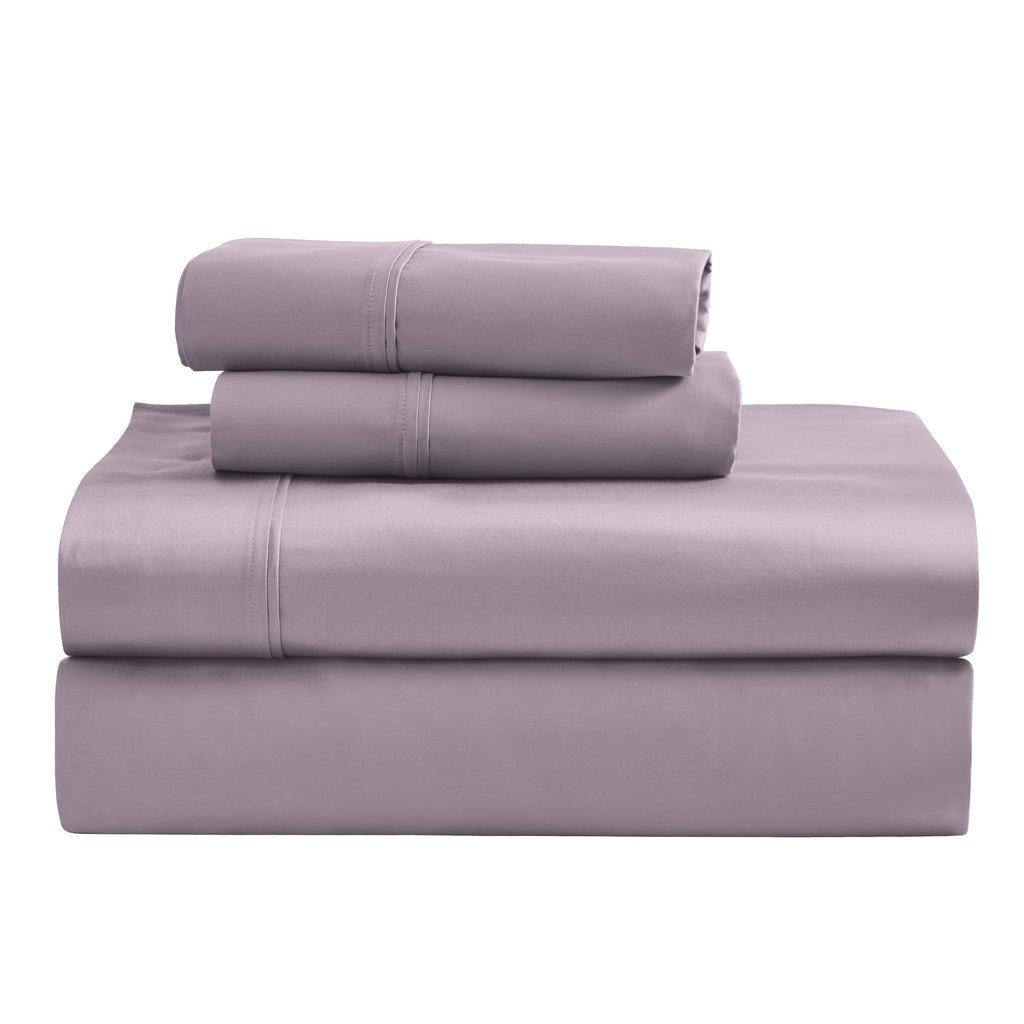 Parure de draps unie écologique en coton égyptien de qualité supérieure 1 200 fils