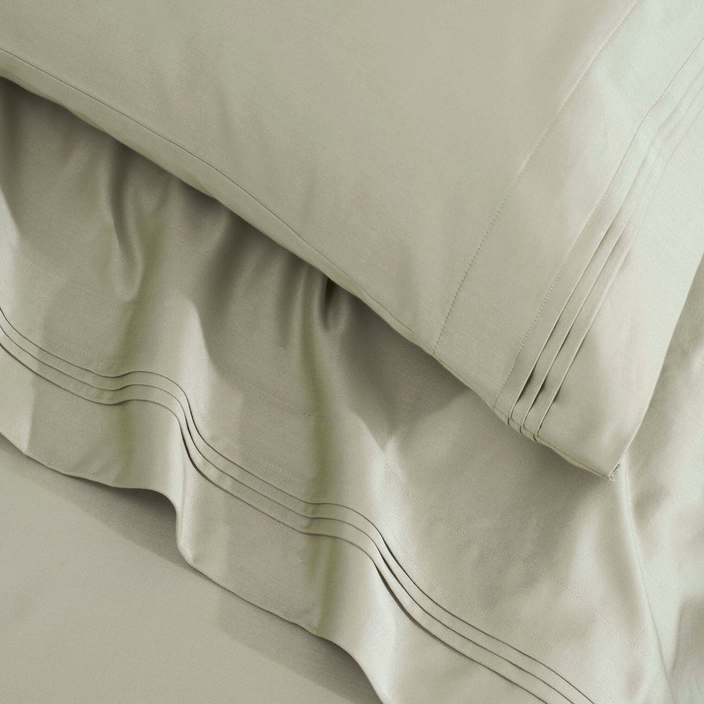 Parure de draps unie en coton égyptien de qualité supérieure, 1 500 fils au pouce carré, avec poches profondes