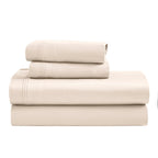 Parure de draps unie en coton égyptien de qualité supérieure, 1 500 fils au pouce carré, avec poches profondes