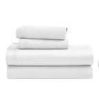 Parure de draps unie en coton égyptien de qualité supérieure, 1 500 fils au pouce carré, avec poches profondes