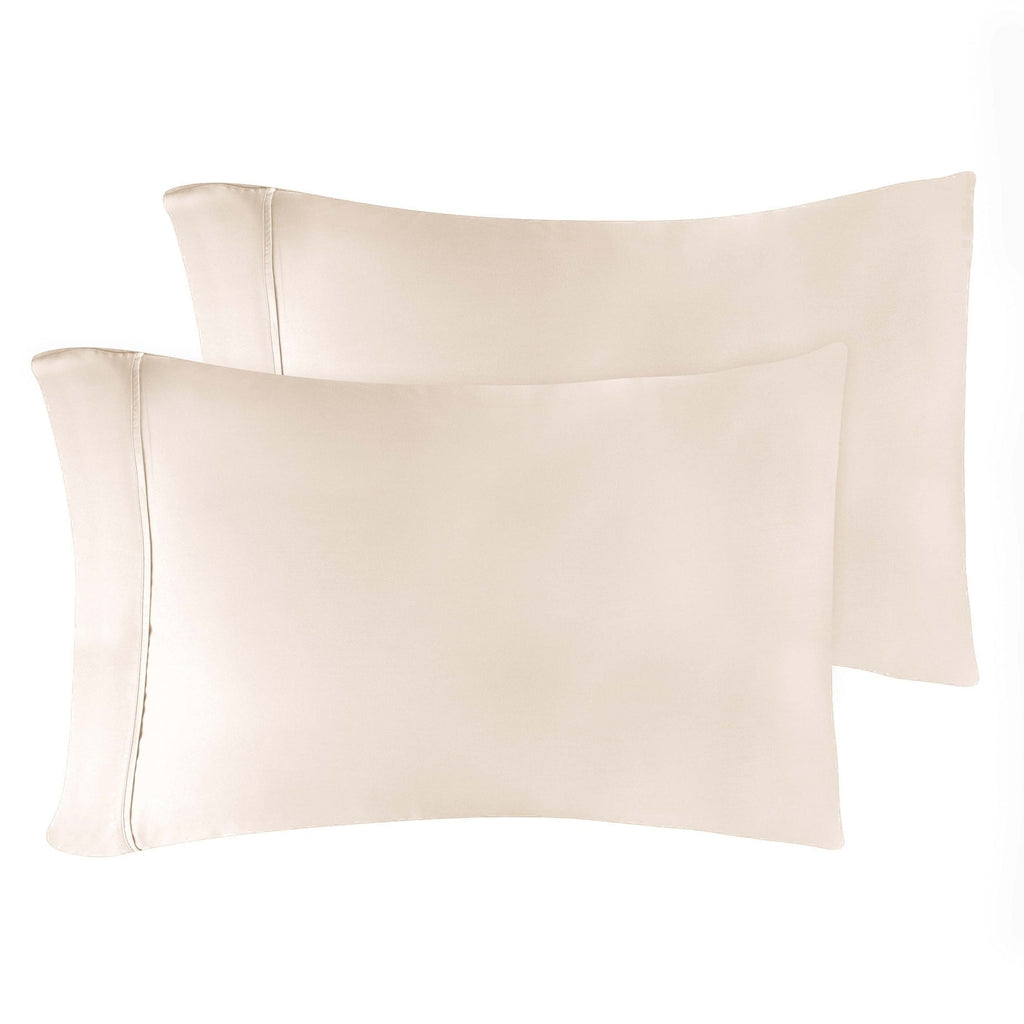 Taies d'oreiller en coton égyptien de qualité supérieure 400 fils - Lot de 2