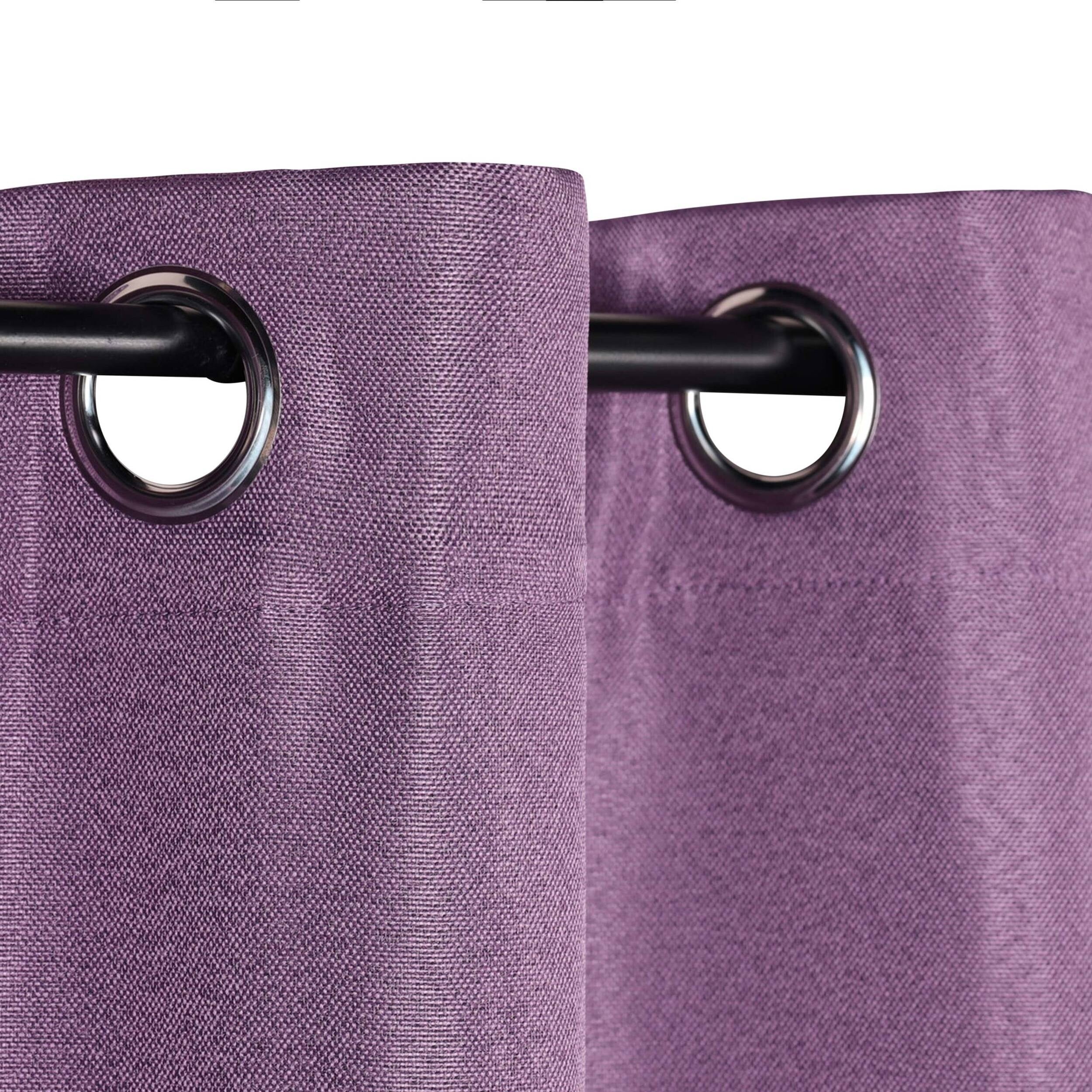 Rideaux occultants lavables en lin de qualité supérieure, lot de 2 panneaux