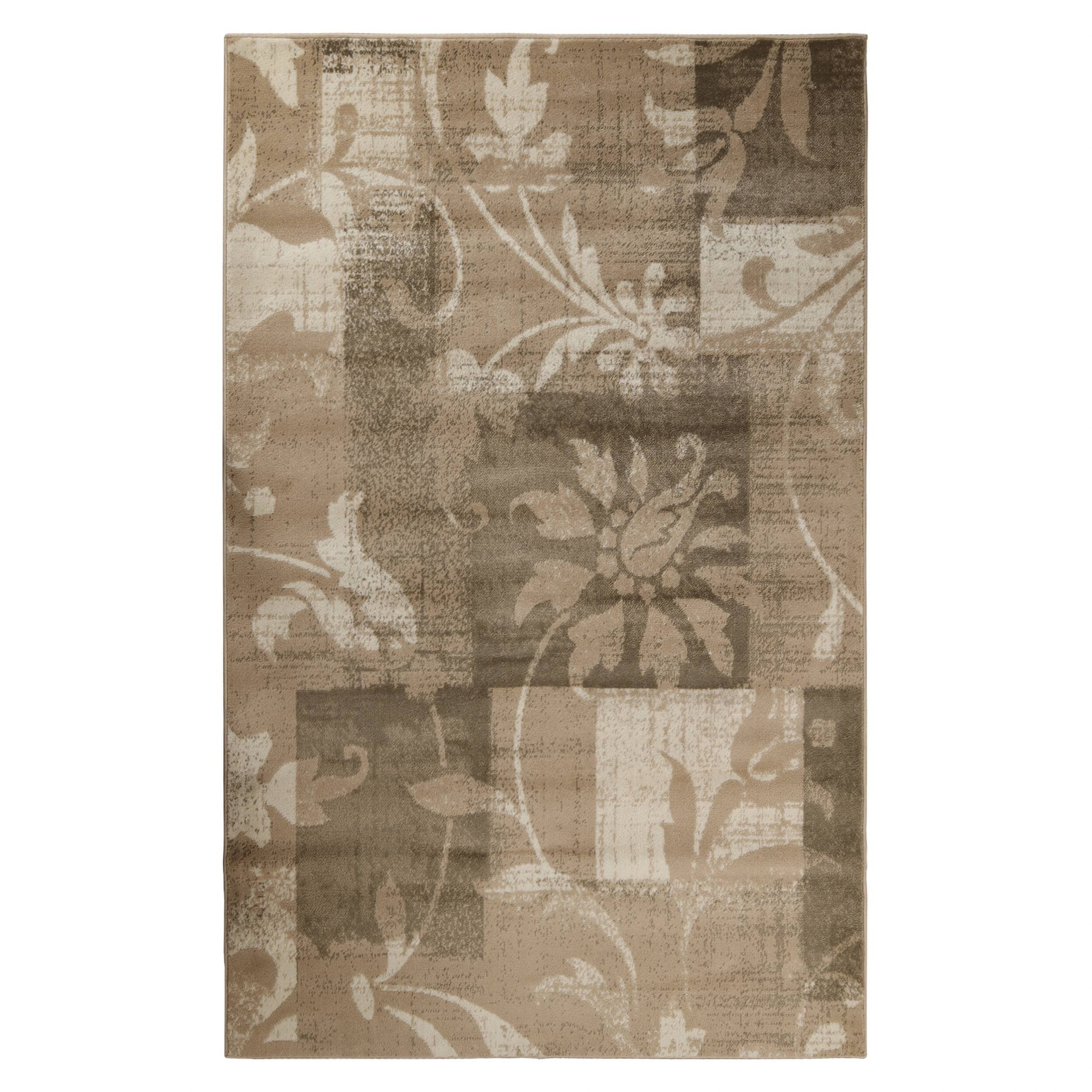 Tapis d'intérieur ou de couloir contemporain à motif patchwork floral Pastiche de qualité supérieure