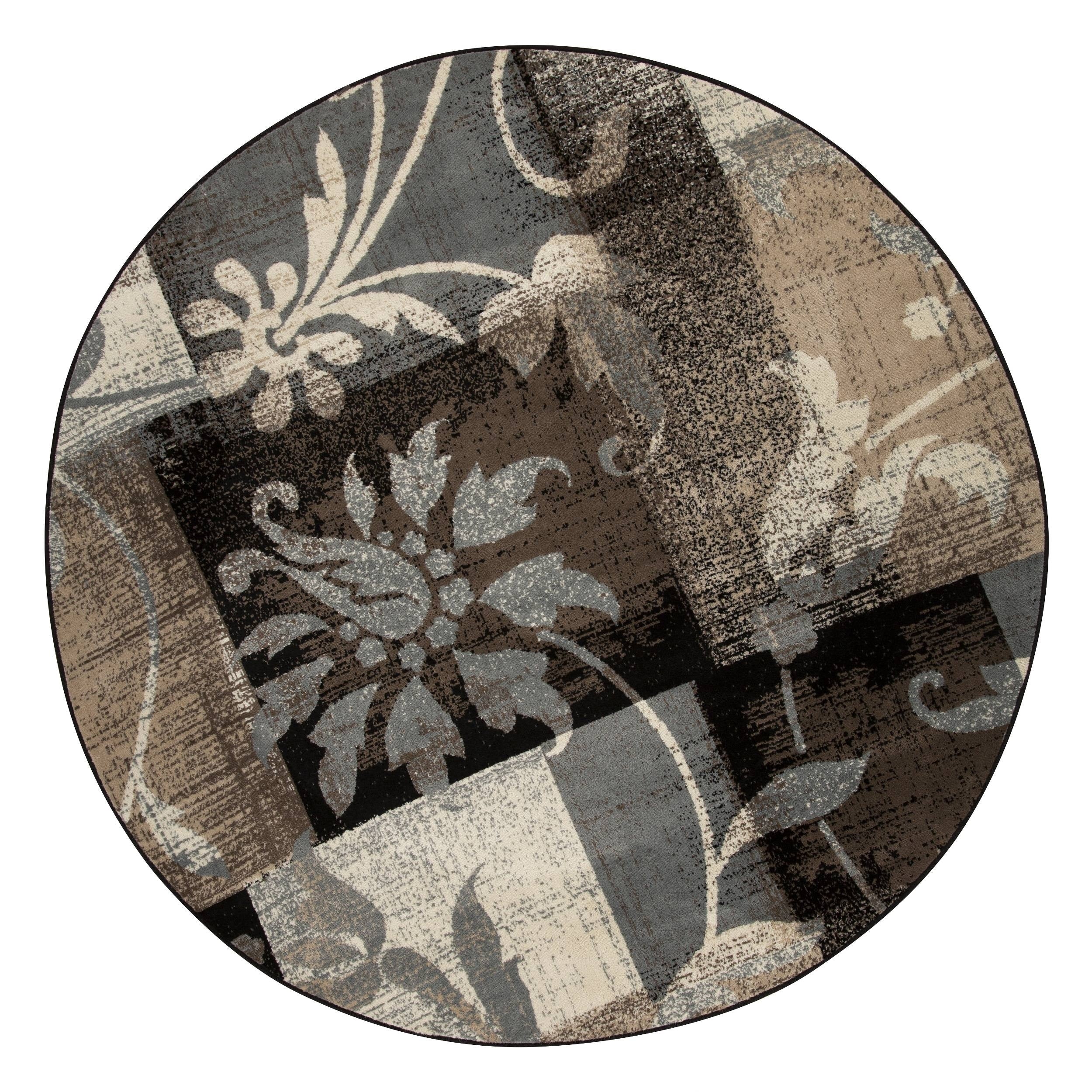 Tapis d'intérieur ou de couloir contemporain à motif patchwork floral Pastiche de qualité supérieure