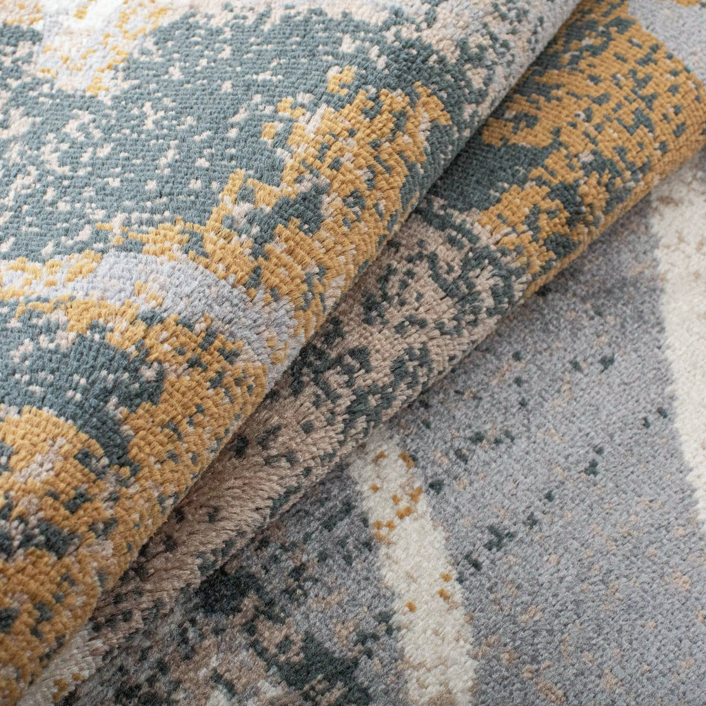Tapis d'intérieur ou de couloir contemporain à motif patchwork floral Pastiche de qualité supérieure